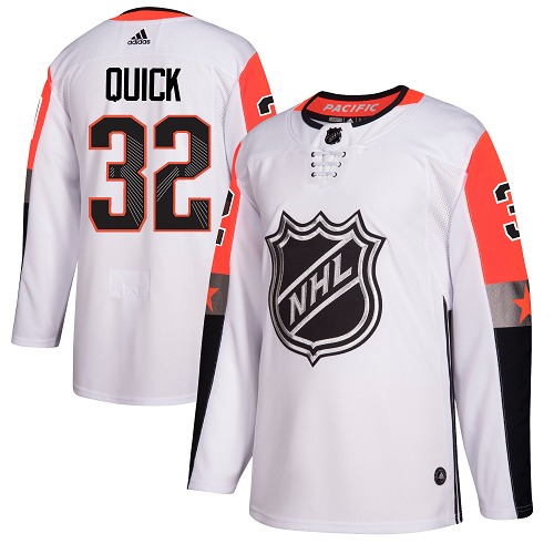 Adidas Los Angeles Kings 32 Jonathan Quick White 2018 All-Star Pacific Division Authentic Stitched Youth NHL Jersey
